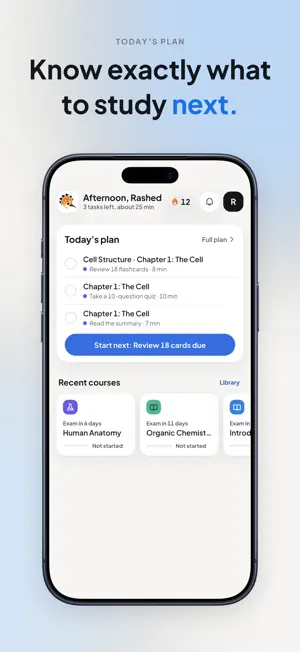 Kwezr: Study Planner & Quiz screenshot 1