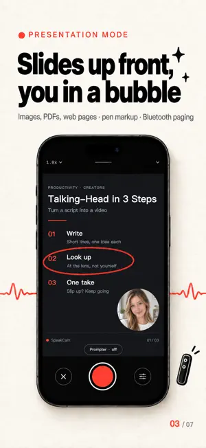 SpeakCam - Voice Teleprompter screenshot 3