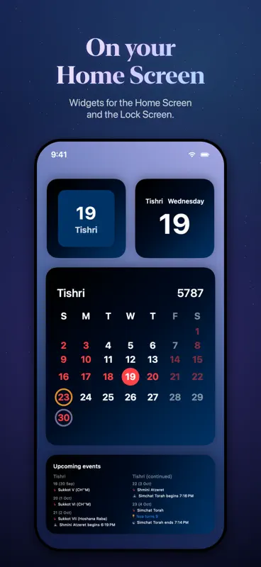 Chodesh Hebrew Date & Calendar screenshot 5 of 5