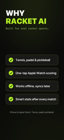 Racket AI: Sports Intelligence iPhone screenshot