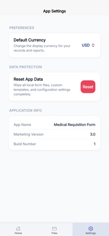 Medical Requisition Form iPhone screenshot