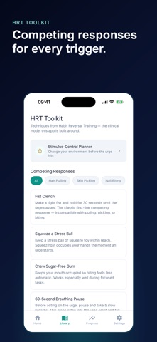 Hair Pulling Tracker: BFRB iPhone screenshot