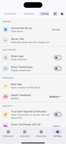 Portainer Mobile: Docker Admin iPhone screenshot