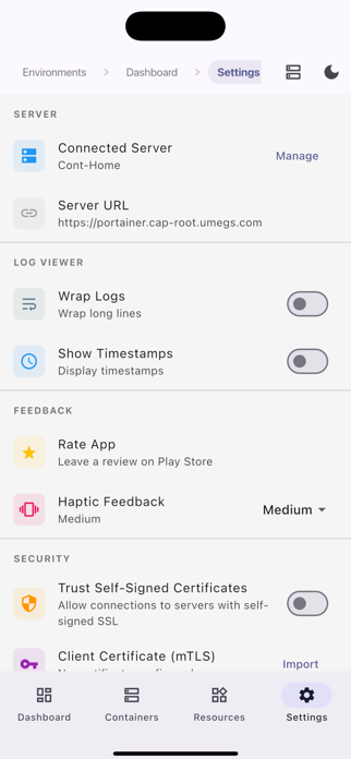 Portainer Mobile: Docker Admin Screenshot 8 of 10