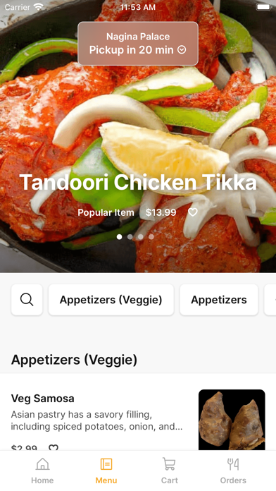 Nagina Palace To Go iPhone screenshot 2 - Food & Drink app