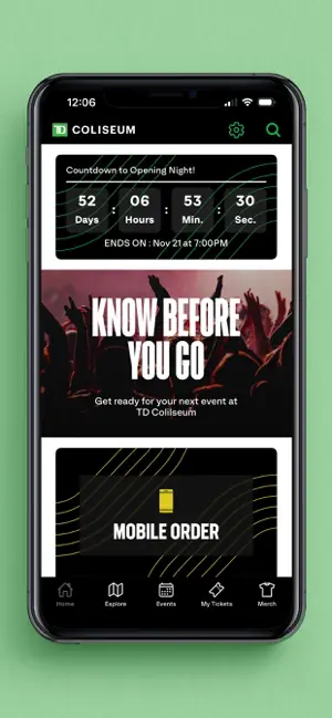 TD Coliseum iPhone screenshot 2