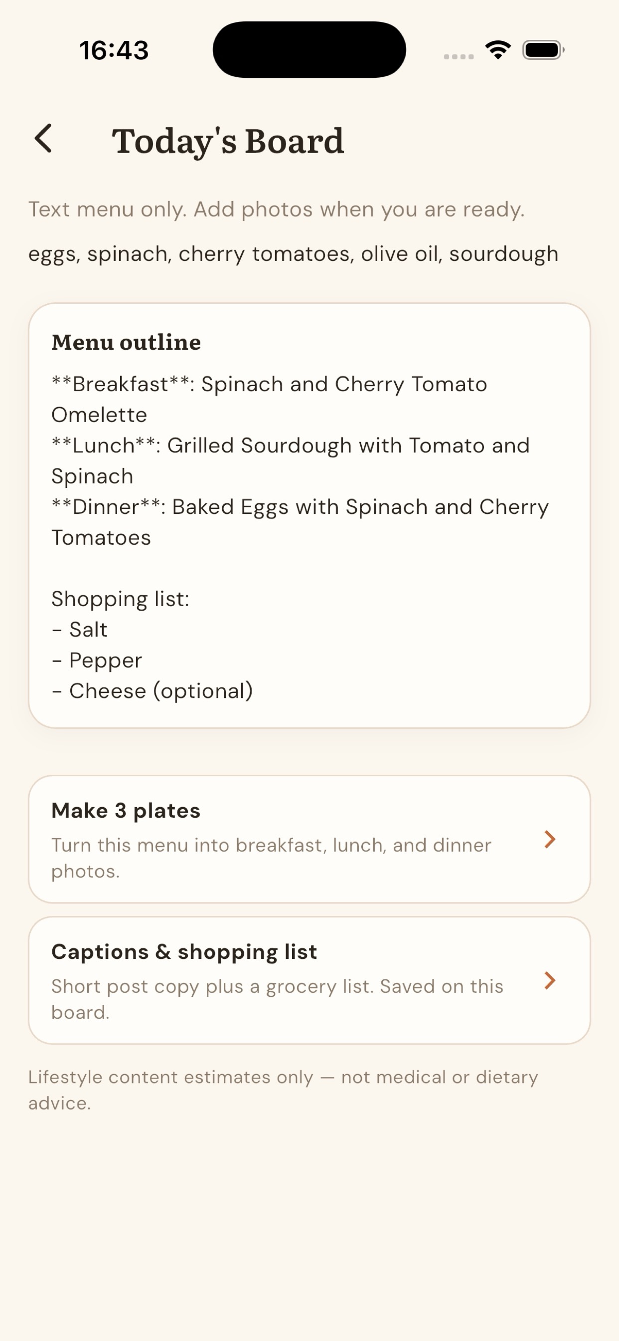 Screenshot 4 of Dayplate: Meal Board Studio