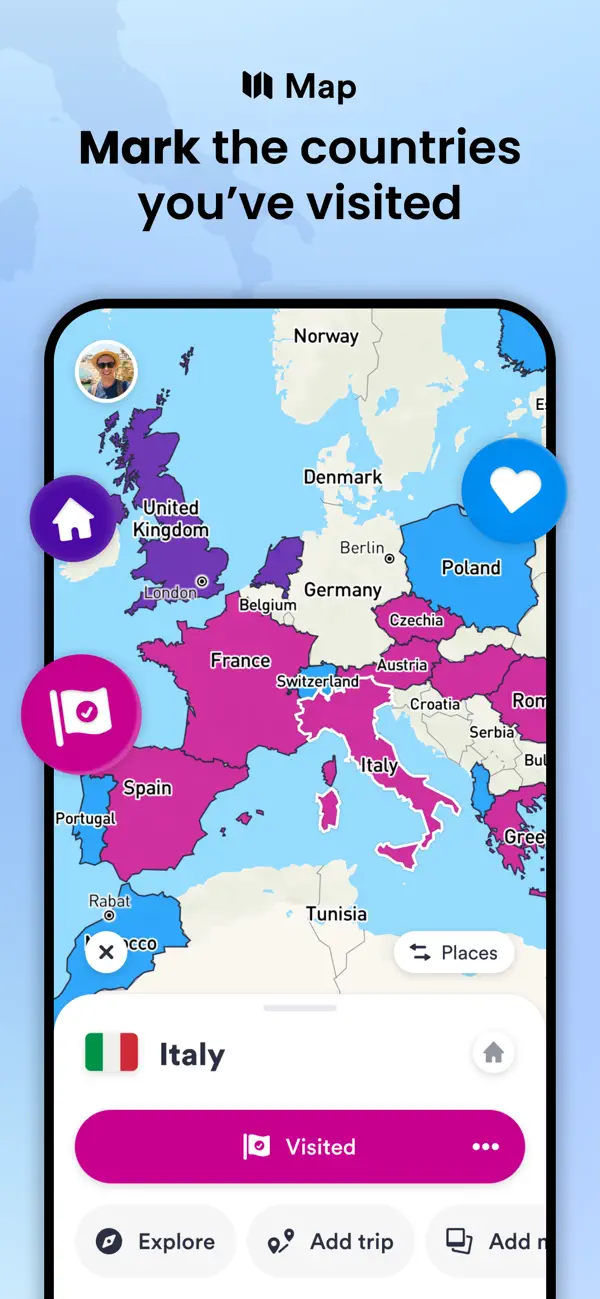 Screenshot #2 pour Skratch: Travel Map & eSIM