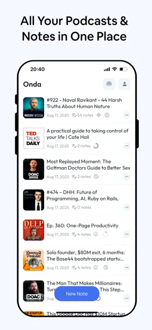 Onda AI Podcast Note Taker screenshot 3