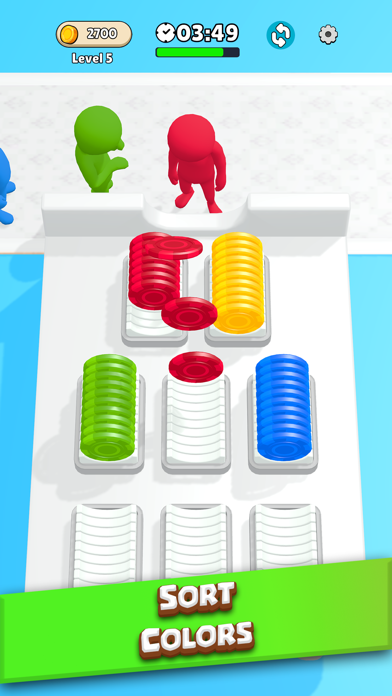 Coin Serve: Sort Colors Screenshot