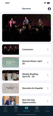 Shoreline.Church iPhone screenshot