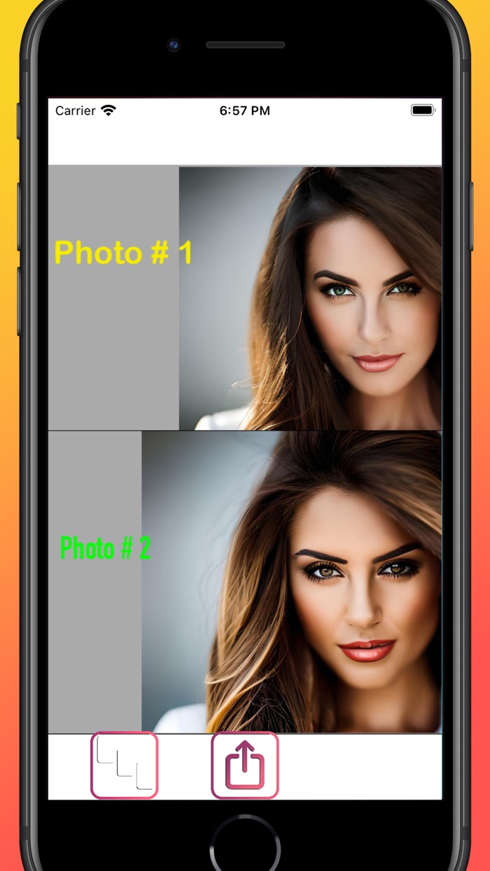 Photo before and after