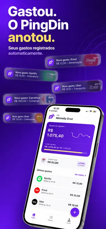 PingDin - Meus Gastos screenshot 1 of 3