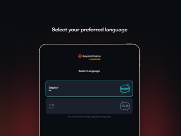 Beyond Menu Manager iPad screenshot