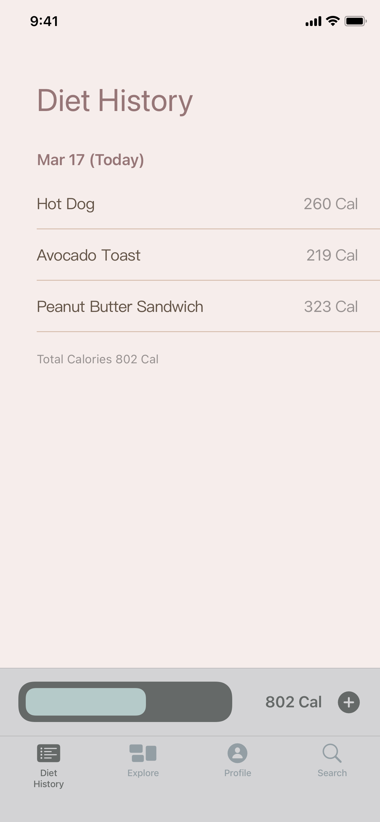 TinyDiet - Calorie Counter