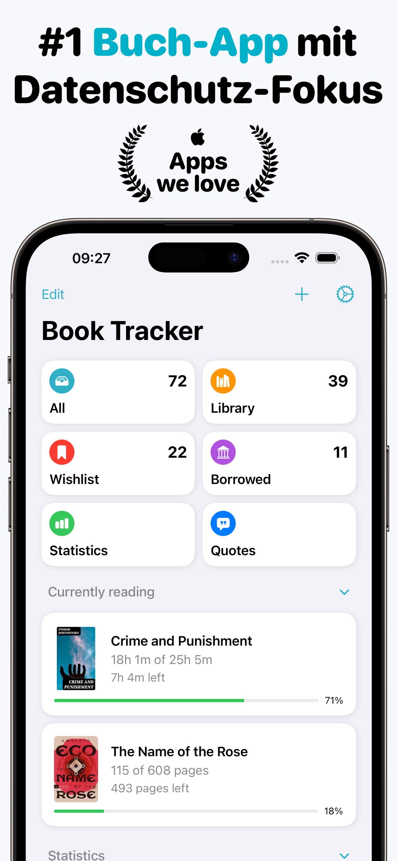 Book Track: Bücherregal-Liste