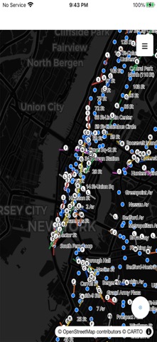 NYC live subway map screenshot
