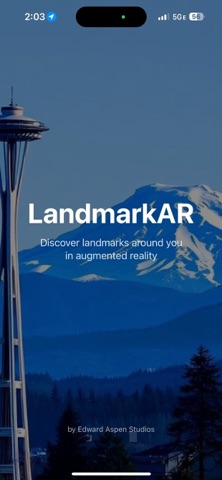 LandmarkAR app screenshot