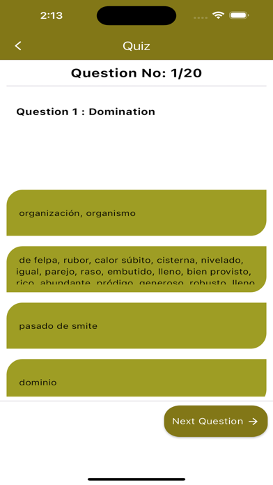 Spanish Dictionary & Crossword Screenshot