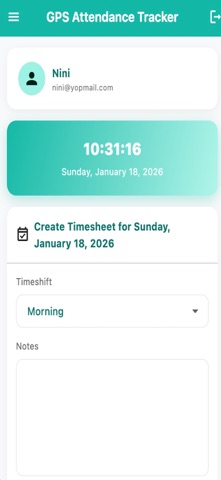 GPS Attendance tracker Screenshot 8 of 10