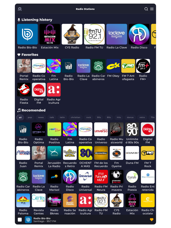 Radio Chile Live FM AM Online iPad screenshot 1 - Music app
