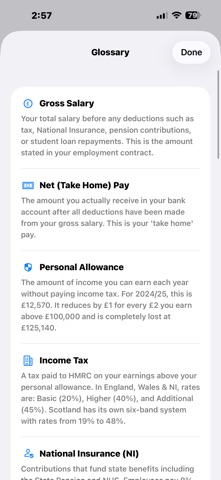 Salary Cal iPhone screenshot