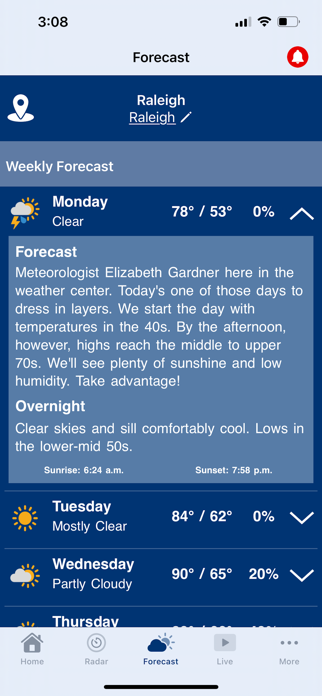 WRAL Weather Screenshot 2 of 5