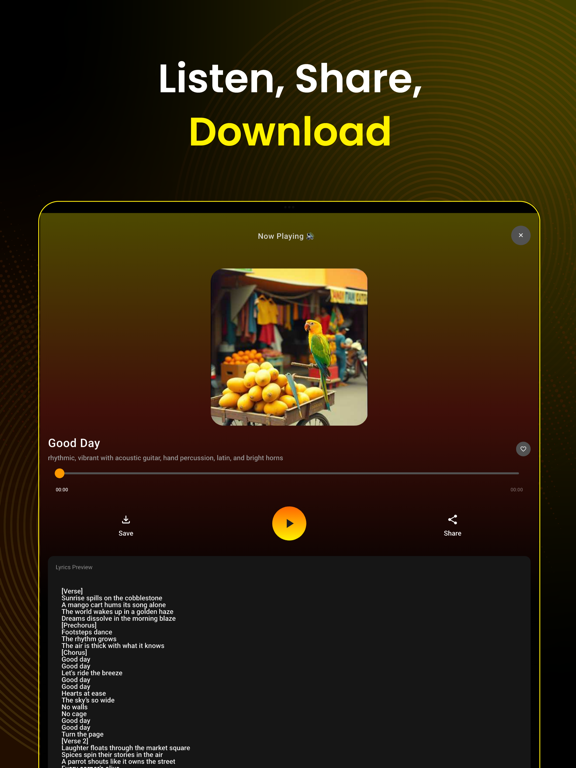 AI Song Generator - Jukebox iPad screenshot 6 - Music app