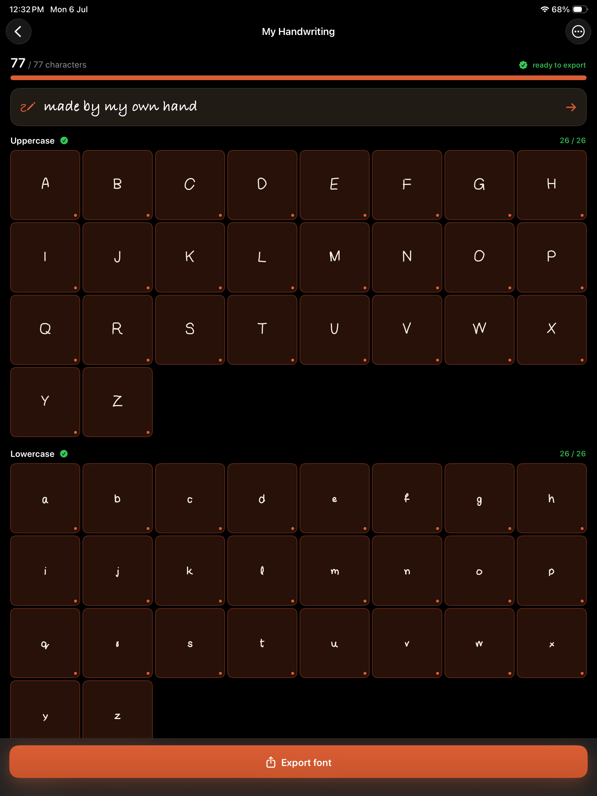 Handwriting Font Maker: TTF screenshot 11