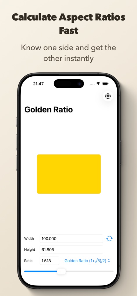 Golden Ratio Calculator++ - App de Utilidades | MWM