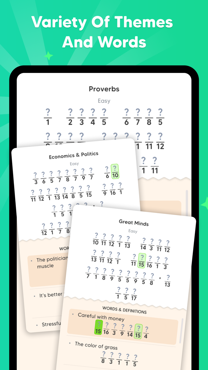 Wordgram Brain Train Puzzle