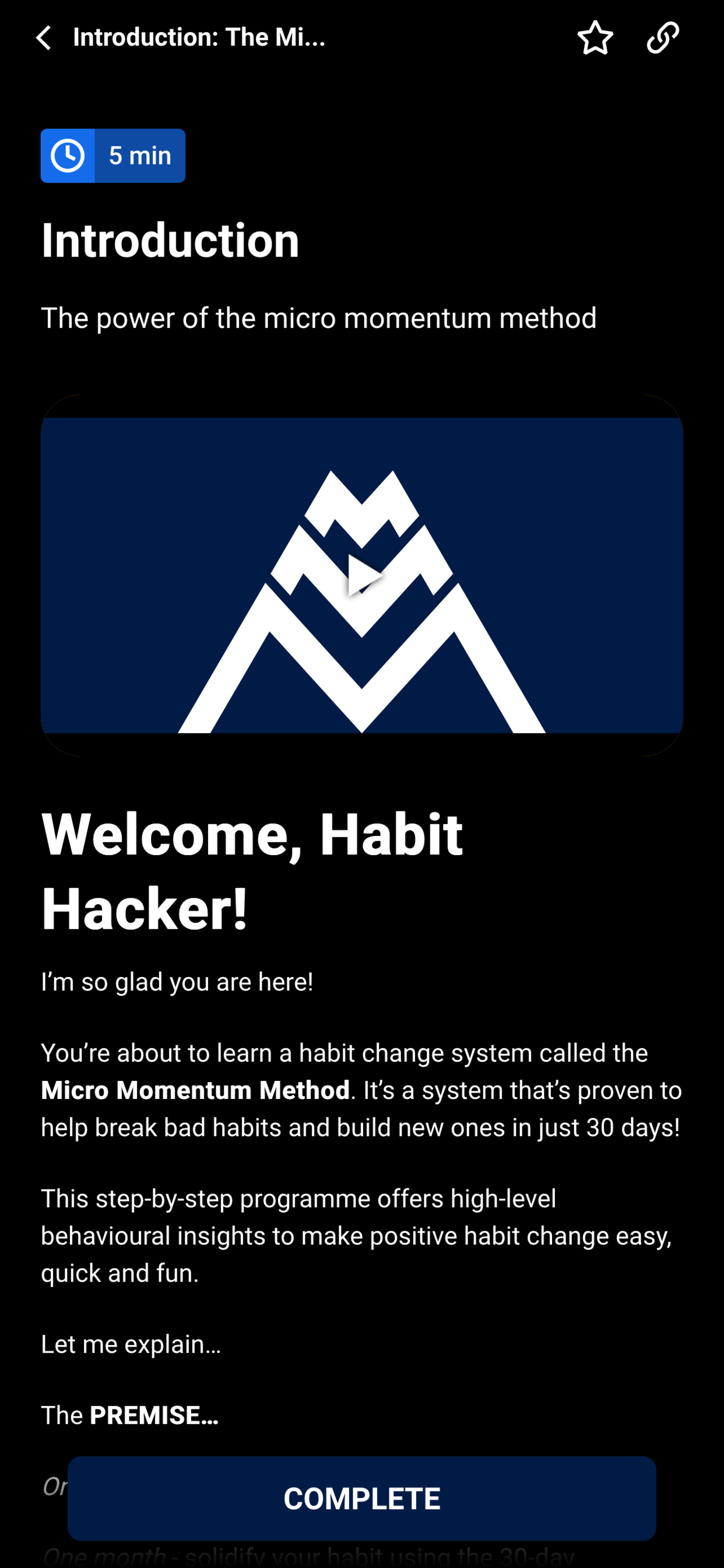 Micro Momentum Method