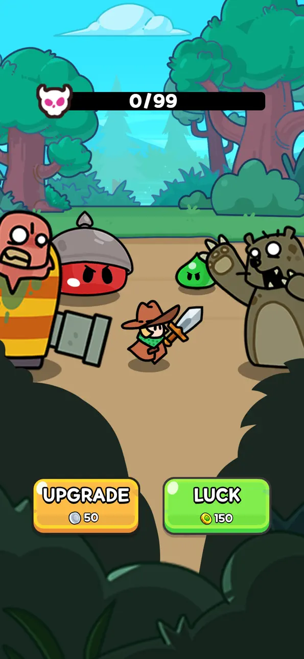 Lucky Guy! Defense Game iOS Mod IPA screenshot 4 - iOS game interface
