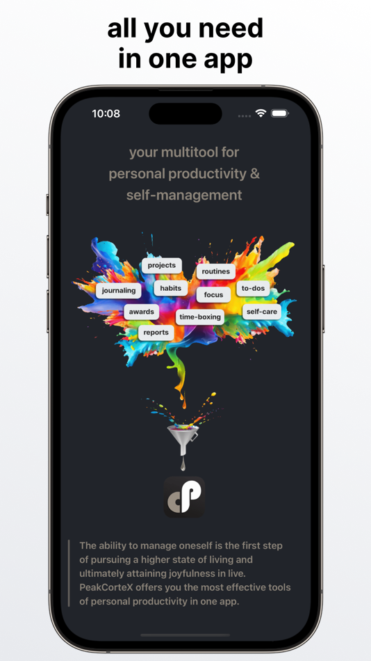 #1. PeakCorteX: Self-Management (iOS) 来自: Saymon R. Gattnar