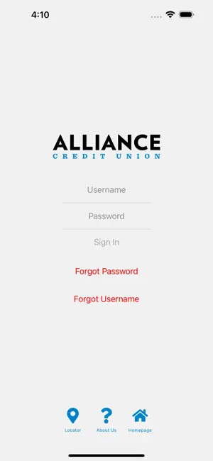 Alliance CU Mobile Banking screenshot 1
