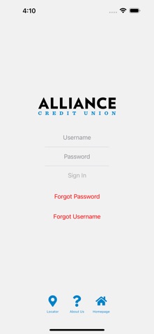 Alliance CU Mobile Banking Screenshot 1 of 5
