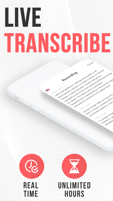 Screenshot 1 of Live Transcribe Voice to Text. App