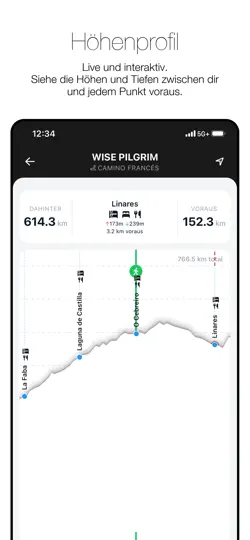 Screenshot von Wise Pilgrim Camino Francés auf dem iPhone 7