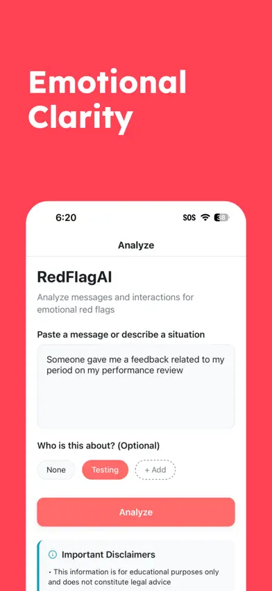 RedFlagAI screenshot 1