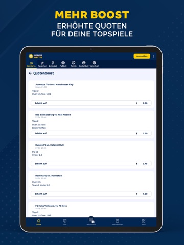 MERKUR BETS Sportwetten/Slots iPad screenshot 4