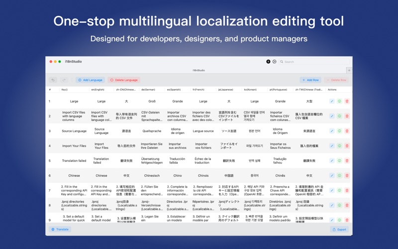 i18nStudio - AI Locale app screenshot