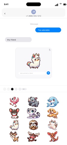 Cute Animal Emoji Vol. 2 iPhone screenshot