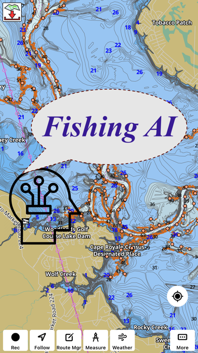 Fishing Points - Lake Mapsのおすすめ画像1