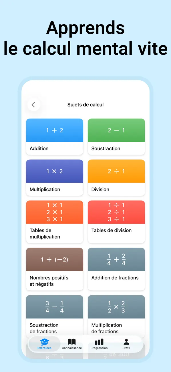 Screenshot #2 pour Calcul Mental - Jeux de Maths