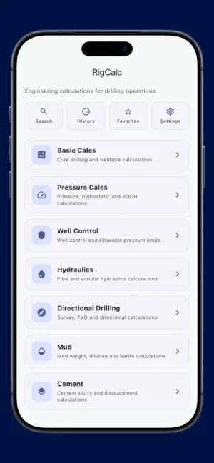 RigCalc: Drilling Calculator screenshot 1