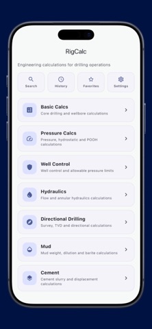 RigCalc: Drilling Calculator Screenshot 1 of 6