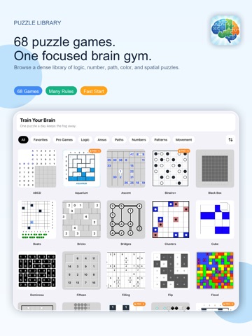 Simon Tatham's Logic Puzzles iPad screenshot