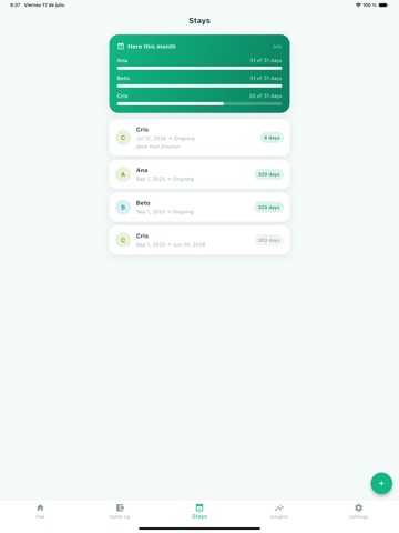 Roomsplit: Roommate Expenses iPad screenshot
