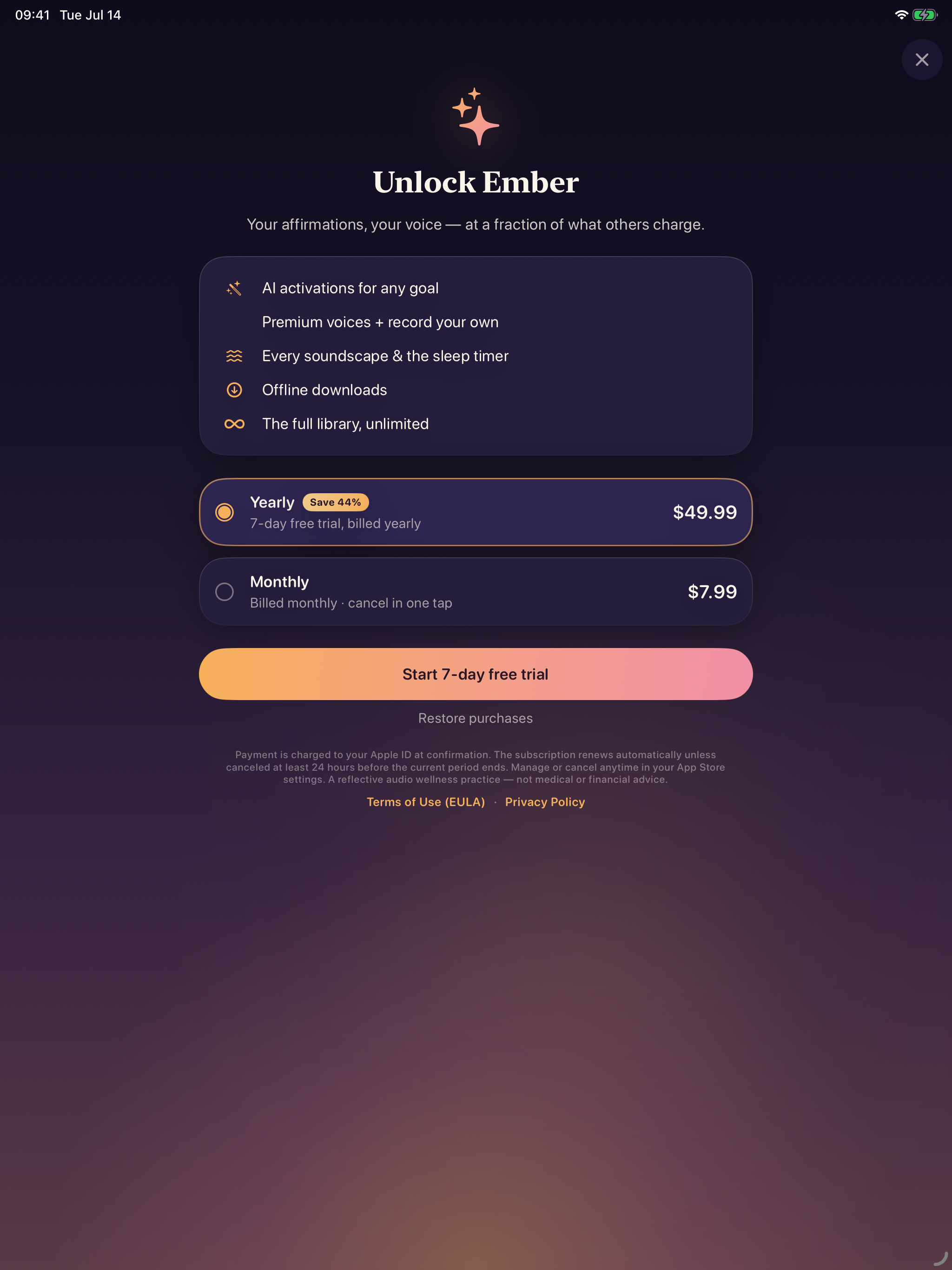 Ember: Affirmations & Calm screenshot 11