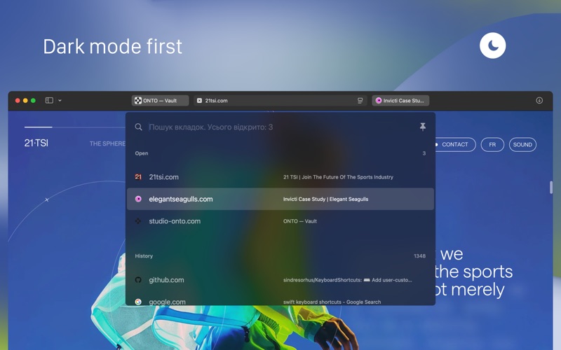 Tab Finder switcher for Safari screenshot